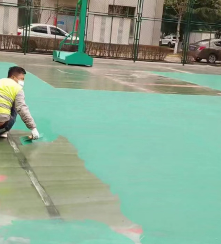 陵水球场地面翻新